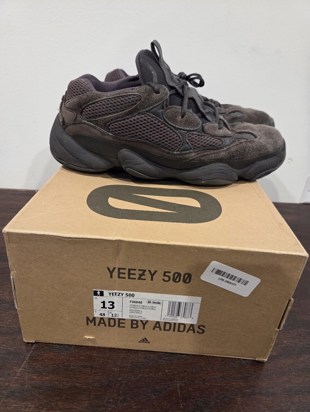 Adidas Yeezy 500 'Utility Black' Men's Size 13